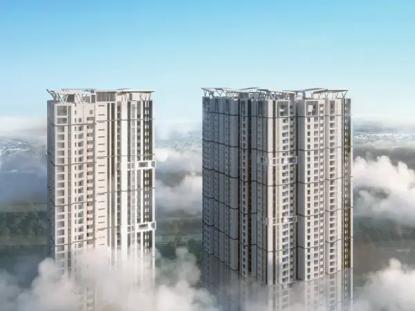 The-Olympus-luxury-apartment-towers-in-Financial District,-Hyderabad